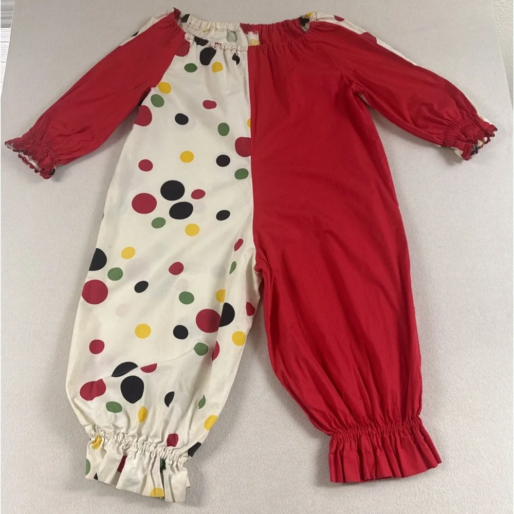 Vtg Child's Clown Costume Handmade Romper Circus Party 44